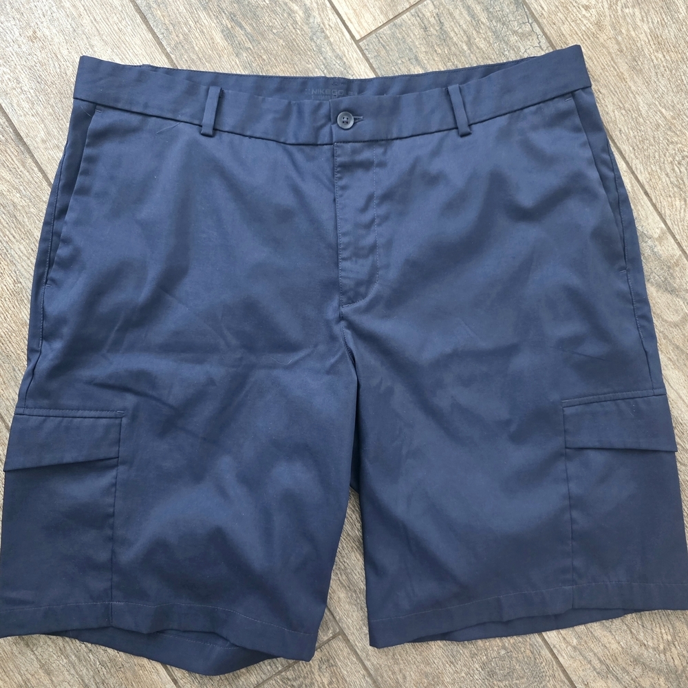 Nike Men's Navy Blue Cargo Golf Shorts Sz 36 Dri Fit